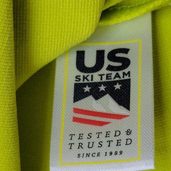 Spyder Citron Yellow Quarter Zip Long Sleeve 4 way Stretch Shirt Men's M NEW - Picture 7 of 9